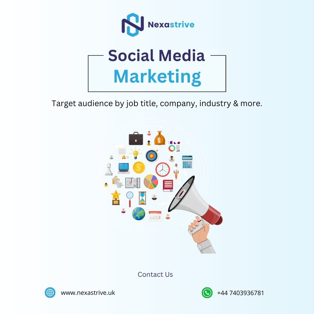 Nexastrive's tweet photo. To attract more clients on social media. Nexastrive create that showcase your expertise.
Visit - https://t.co/mS7UBZJVuB
#Nexastrive
#SocialMediaMarketing
#TargetedAudience
#JobTitleTargeting
#CompanyTargeting
#IndustryTargeting
#AudienceSegmentation
#DigitalMarketing https://t.co/JiTJWlAdr5