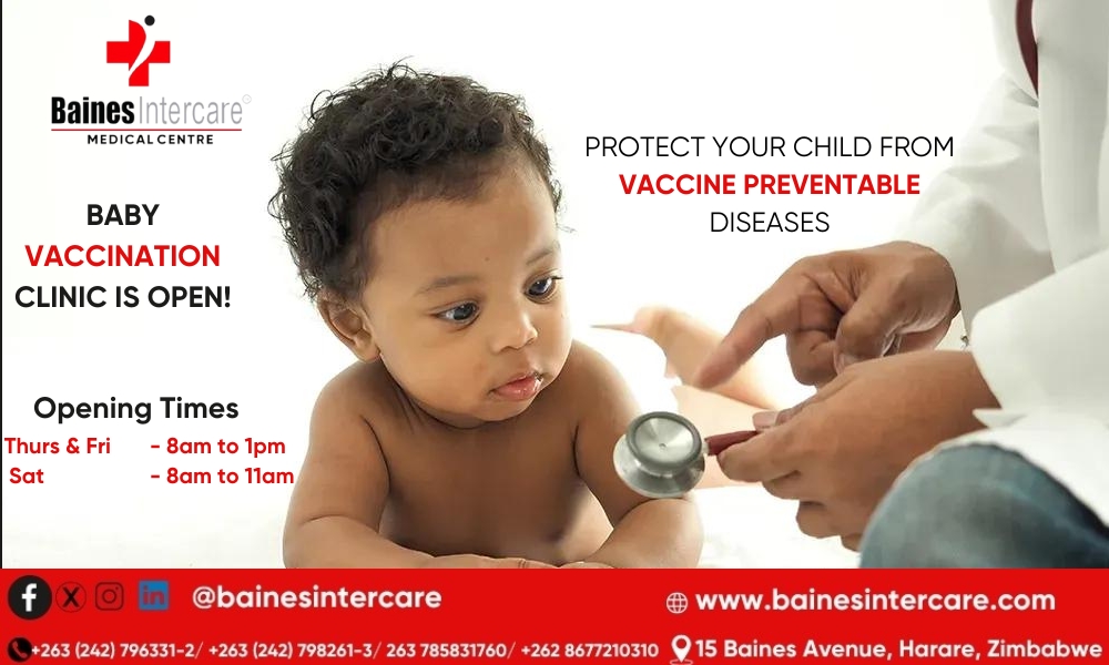 Kindly refer to your baby card, your little one maybe due for vaccination.
Baines Intercare Medical Centre baby vaccination clinic is open every Thursday, Friday &amp; Saturday.
 #HealthyBaby  #BecauseWeCare #TheBestStart