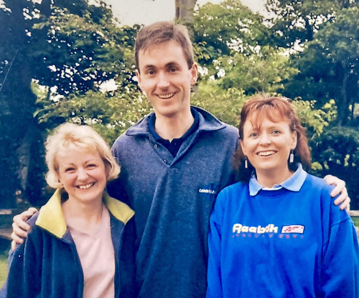 Throwback Thursday ‘Blessed among Women.’  Brenda McAllister, Fr Paddy Dunne & Martina Gormley during a St. Eunan’s sports day. #eunansalumni
