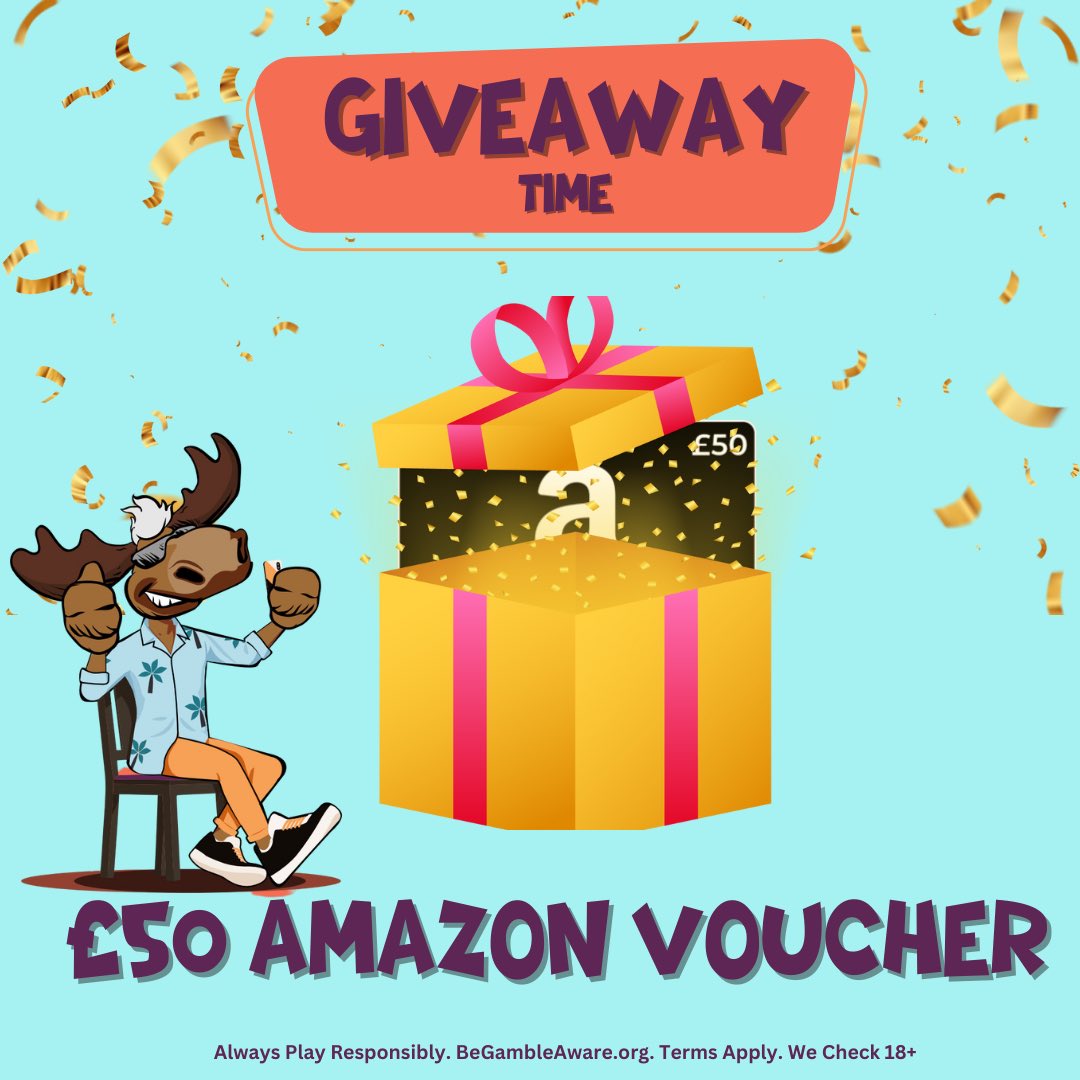 𝗧𝗮𝗸𝗲 𝗮 𝗹𝗲𝗮𝗽 𝗶𝗻𝘁𝗼 𝘄𝗶𝗻𝗻𝗶𝗻𝗴𝘀 𝘄𝗶𝘁𝗵 𝗼𝘂𝗿 𝗴𝗶𝘃𝗲𝗮𝘄𝗮𝘆! 
Want to win a £50 Amazon Voucher?
Like THIS Post 👍

Follow <a href="/VegasMooseSlots/">Vegas Moose</a> 🧡
Competition ends Monday 4th @ Midnight. 

One winner will be selected across all socials &amp; announced Tuesday by 5pm.