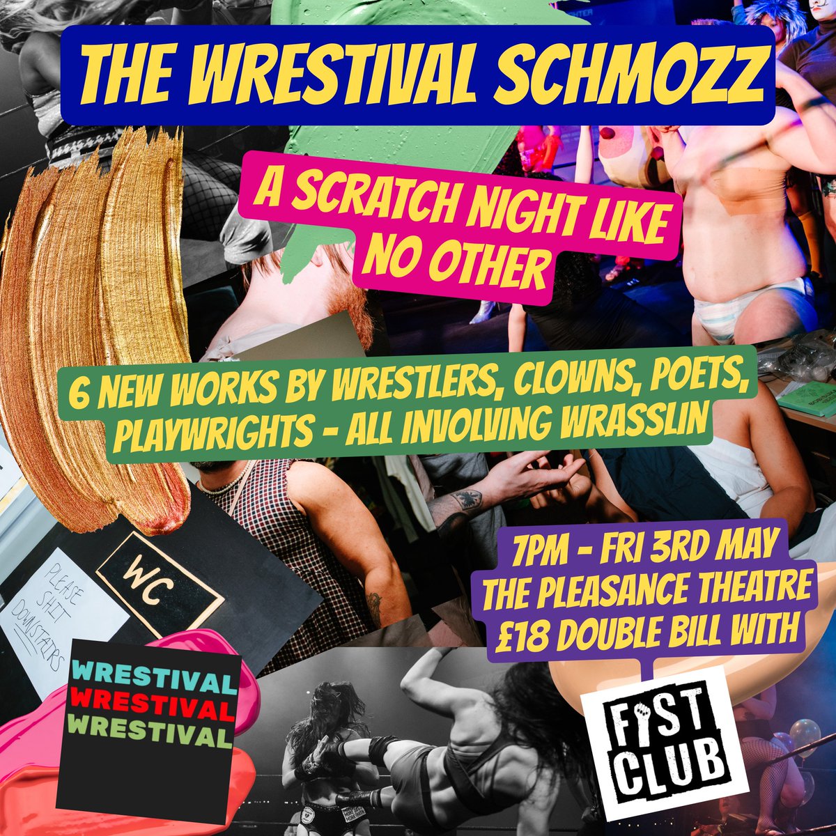 Wrestival Showverviews 2/6 - The Schmozz 3/5 at 7pm
<a href="/ThePleasance/">Pleasance</a> the ultimate #scratchnight  #poets #playwrights #clowns join with indie wrestling to give us 6 fresh projects tinyurl.com/yrnr7wjp #LONDONWRESTLING