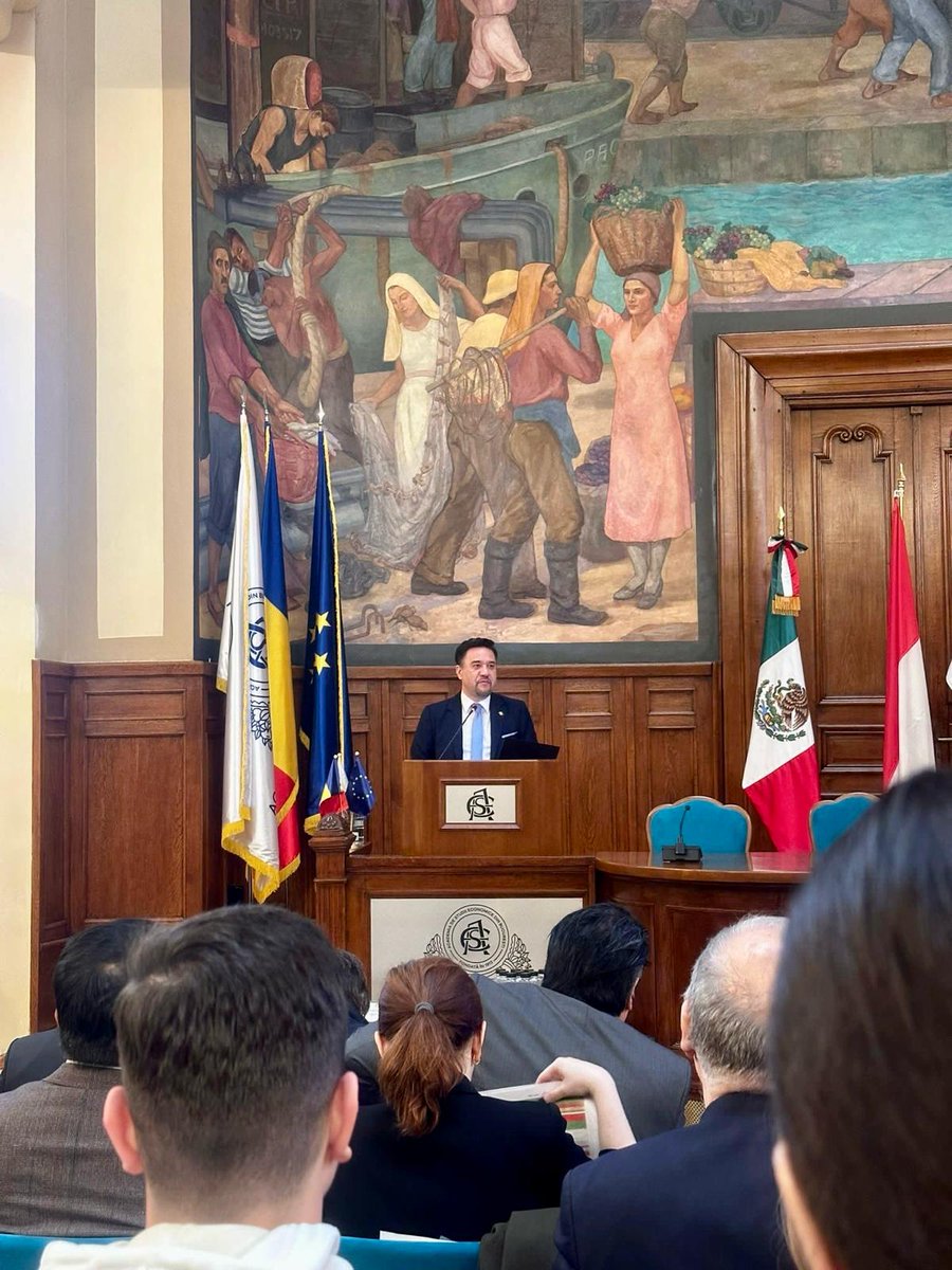 ICIBucharest's tweet photo. ICI Bucharest is honored to be part of the ongoing seminar "The Role of MIKTA in a Challenging World," hosted today, February 29, 2024, at the Aula Magna of The Bucharest University of Economic Studies (#ASE): https://t.co/cf1NiaFicy
#MIKTA #diplomacy #ICIBucharest #innovation https://t.co/yscTJYoI8v