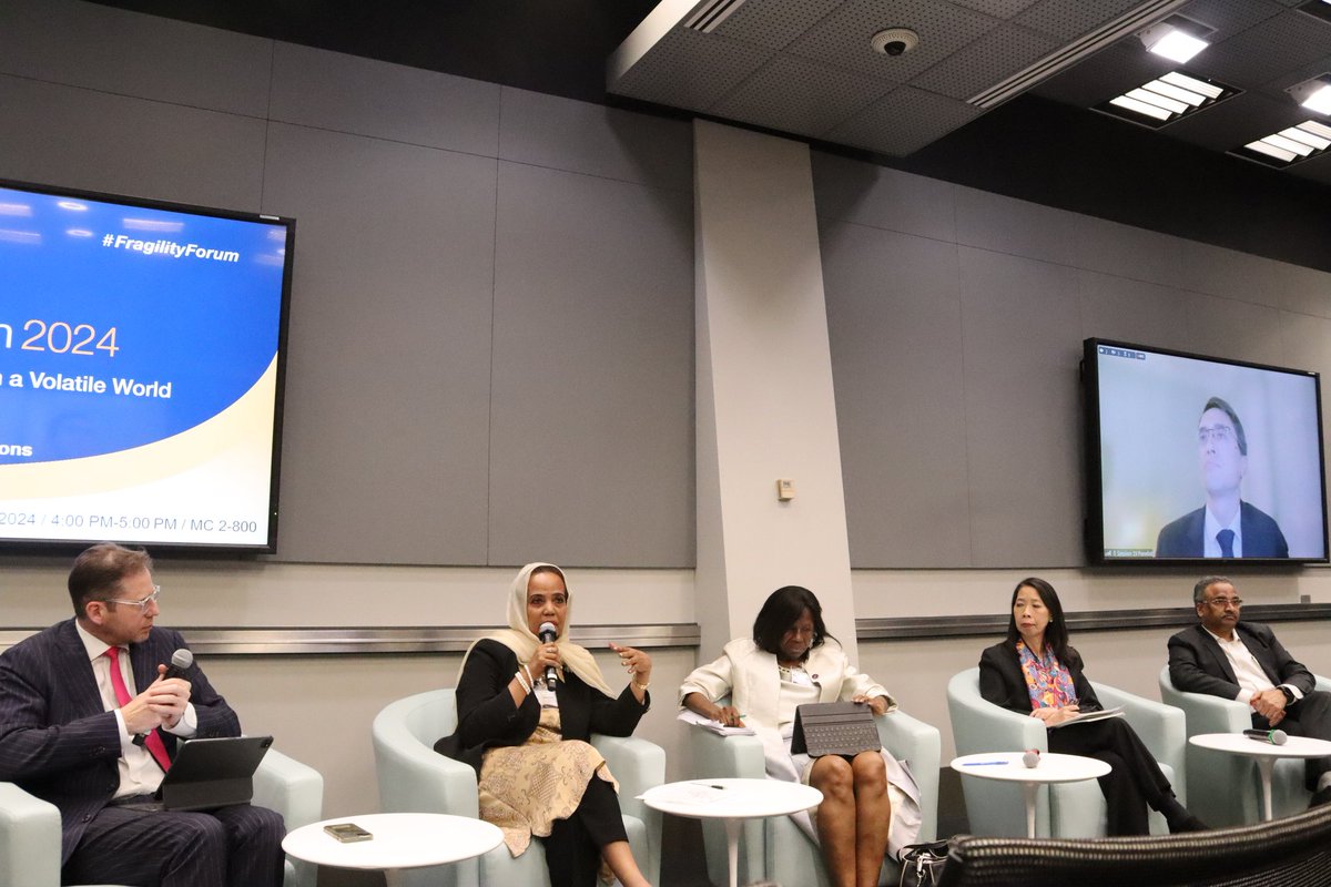 AlwanFathia's tweet image. I was privileged to join a distinguished group of panelists as a speaker during the session ‘Scaling Up for Greater Impact Through  Weak Public Institutions- Possible Solutions and the Role of Development Institutions’.  
#FragilityForum