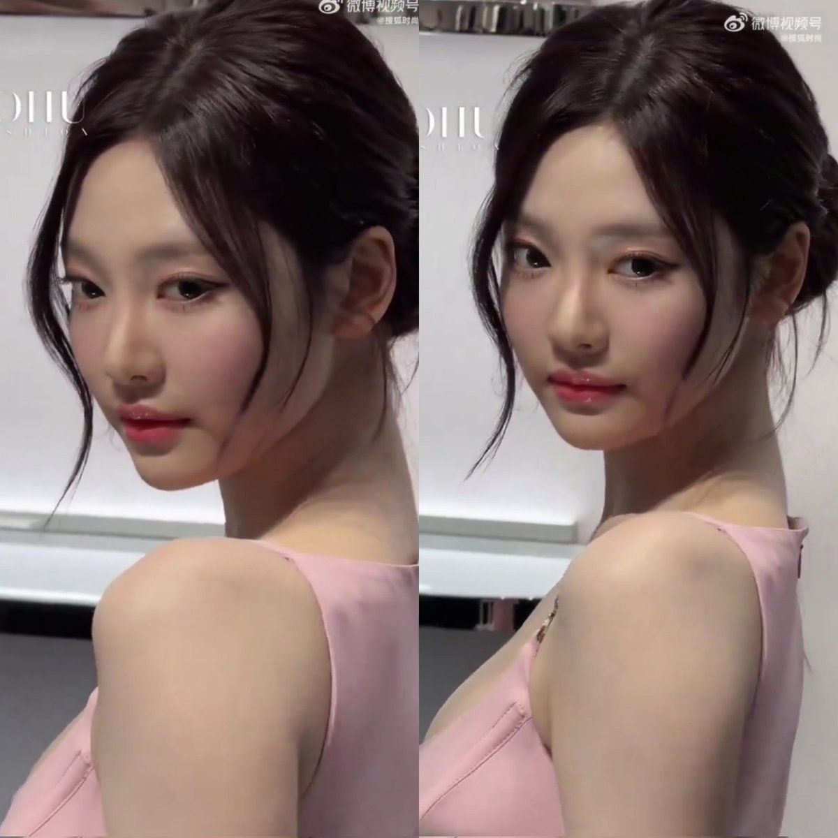 Ningning at the Versace store in Beijing.