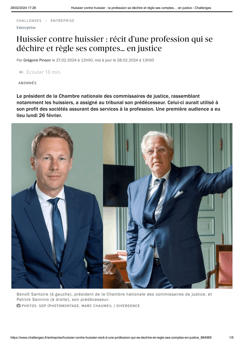 UNCJ_'s tweet photo. Cette semaine, l'hebdomadaire économique Challenges a publié un article décortiquant le contexte des tensions qui touchent aujourd'hui la communauté des #CommissairesdeJustice depuis 2018. 

👉 Un article à lire impérativement : https://t.co/Knkk0cbnPq…... 

#RendezLAdec #UNCJ https://t.co/Fs9IFxjK76