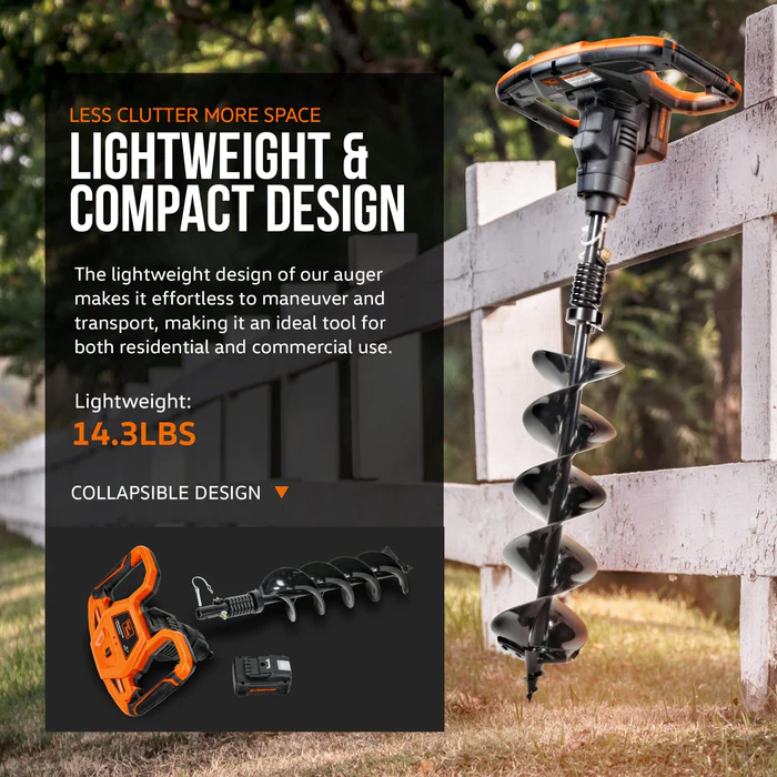 SuperHandy's tweet photo. SuperHandy Electric Earth Auger and Drill Bit (Upgraded Design) - 48V 2Ah Battery System, 6" x 30" Drill Bit, 3/4" Shaft

https://t.co/GlwpW3NZol https://t.co/mMMZNtkCFe