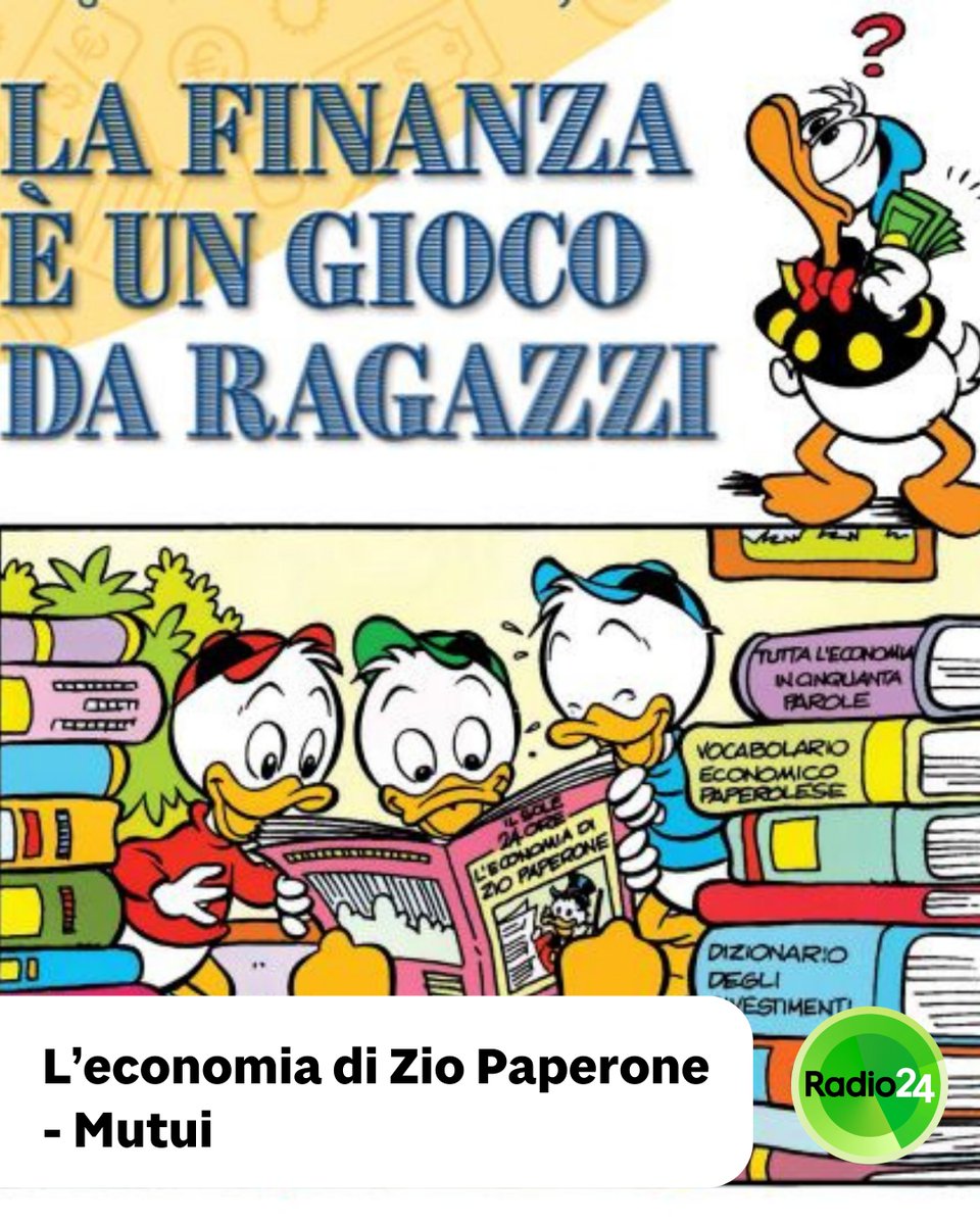 2didenari's tweet image. #29febbraio - #InvestireInformati

🦆“L’Economia di Zio Paperone. Manuale Disney di educazione finanziaria”  dal 2 marzo in edicola col @sole24ore 

🏠#Mutui per ristrutturazioni immobili di poco valore e scenario attuale

📻 Ascolta la diretta ➡️ radio24.it