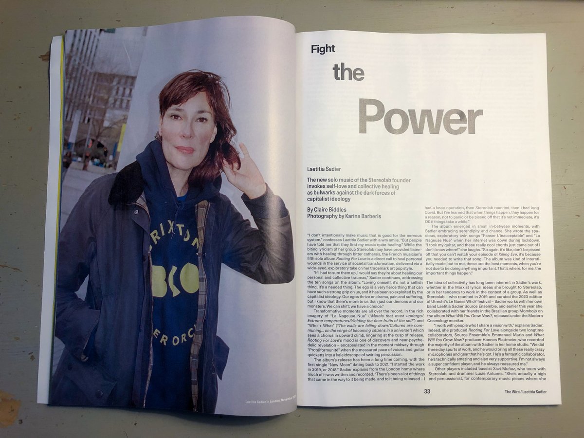 Check out @stereolabgroop founder, Laetitia Sadier rocking BCO merch in the latest issue of @thewiremagazine🔥