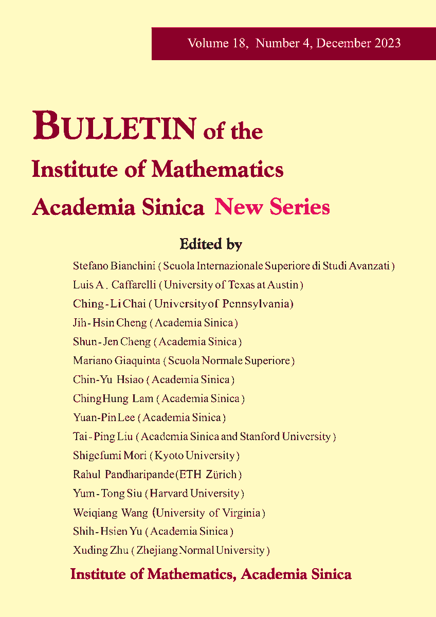 📣Bulletin of the Institute of Mathematics Academia Sinica New Series Vol.18 No. 4 is now available. 🧮Click and read more: sinica.edu.tw/en/News_Conten…