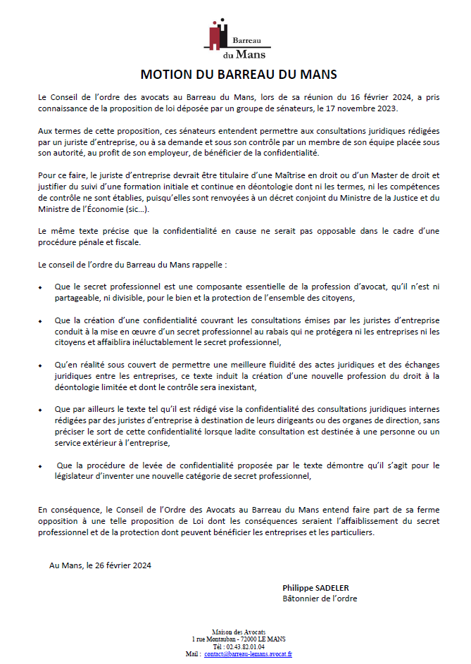 Conf_Batonniers's tweet photo. Les barreaux membres de la Conférence unis contre la proposition de loi sur la confidentialité des consultations juridiques des juristes d'entreprise. 
Merci à @barreaulemans qui soutient la @Conf_Batonniers et le @CNB dans leur opposition. 
#ToujoursNON https://t.co/so3XErgSKH
