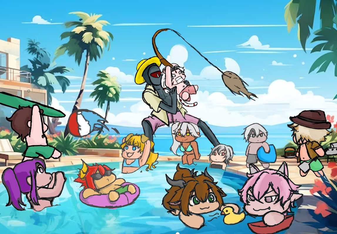 AkaryuYuga's tweet image. Weather its the wild waves or the gentle ripples, there's something for everyone.

We have our last 2 guests, @Michael_daGreat decides to ride the waves, while @Xantheryo  plays with her friend in the pool! 

Who knows? i might do another one?

#VtuberUprsing #VTUBERSUPPORTCHAIN