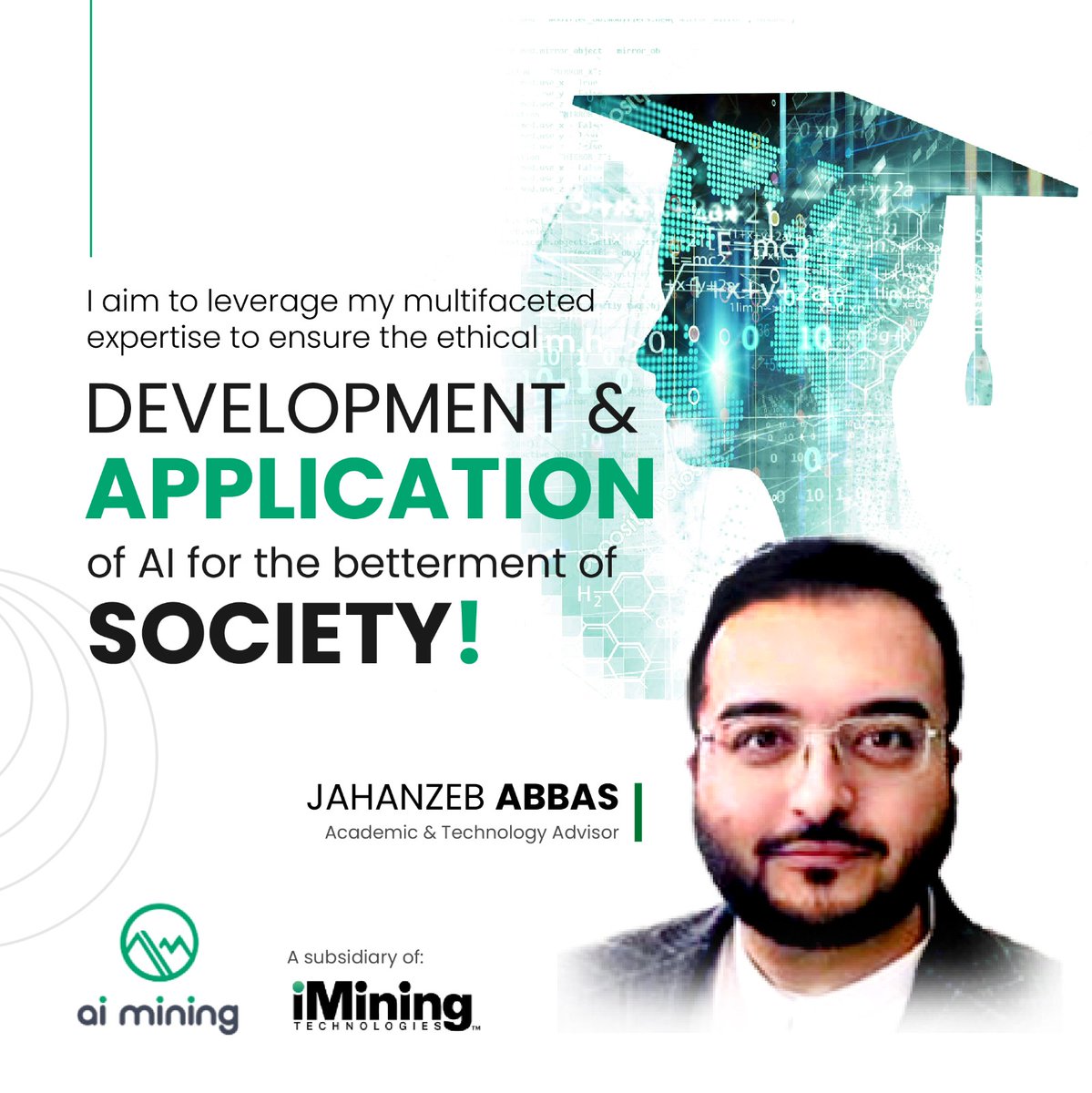 News! We are thrilled to welcome Jahanzeb Abbas to <a href="/aimining_tech/">AiMining Technologies</a> as a distinguished member of our Scientific Research Board! With over 20 years of expertise in academia and IT project management, Jahanzeb's appointment underscores our commitment to AI innovation. Welcome aboard!