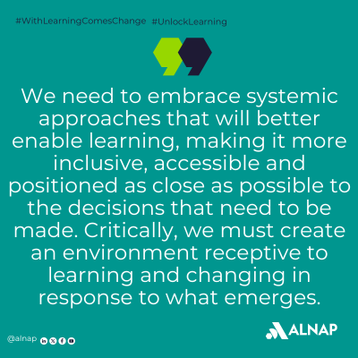 ALNAP's tweet photo. Read more about @ALNAP's #DayForLearning and #WithLearningComesChange initiatives in this @reliefweb article by our director Juliet Parker.

https://t.co/DFYojSbLTj

#UnlockLearning https://t.co/T54yFsOXtt