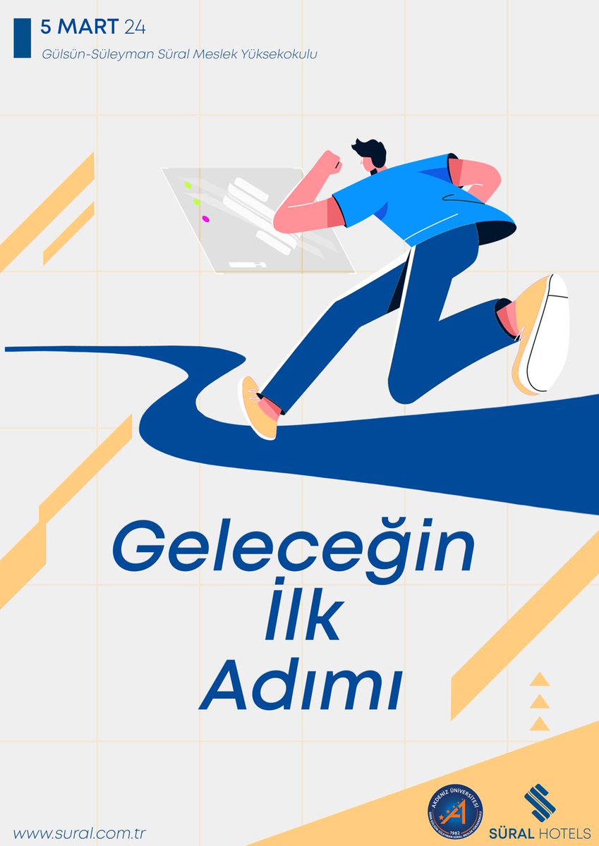Bahar dönemi açılışını güzel bir etkinlikle yapıyoruz🌸

Sektördeki profesyonellerin kariyer planlama ve mesleki deneyimlerini paylaşacağı “Geleceğin İlk Adımı” programına siz değerli öğrencilerimiz davetlisiniz.
#süralhotels

5 Mart 2024 / 11:00
Serik GSS MYO C303 No'lu Anfi