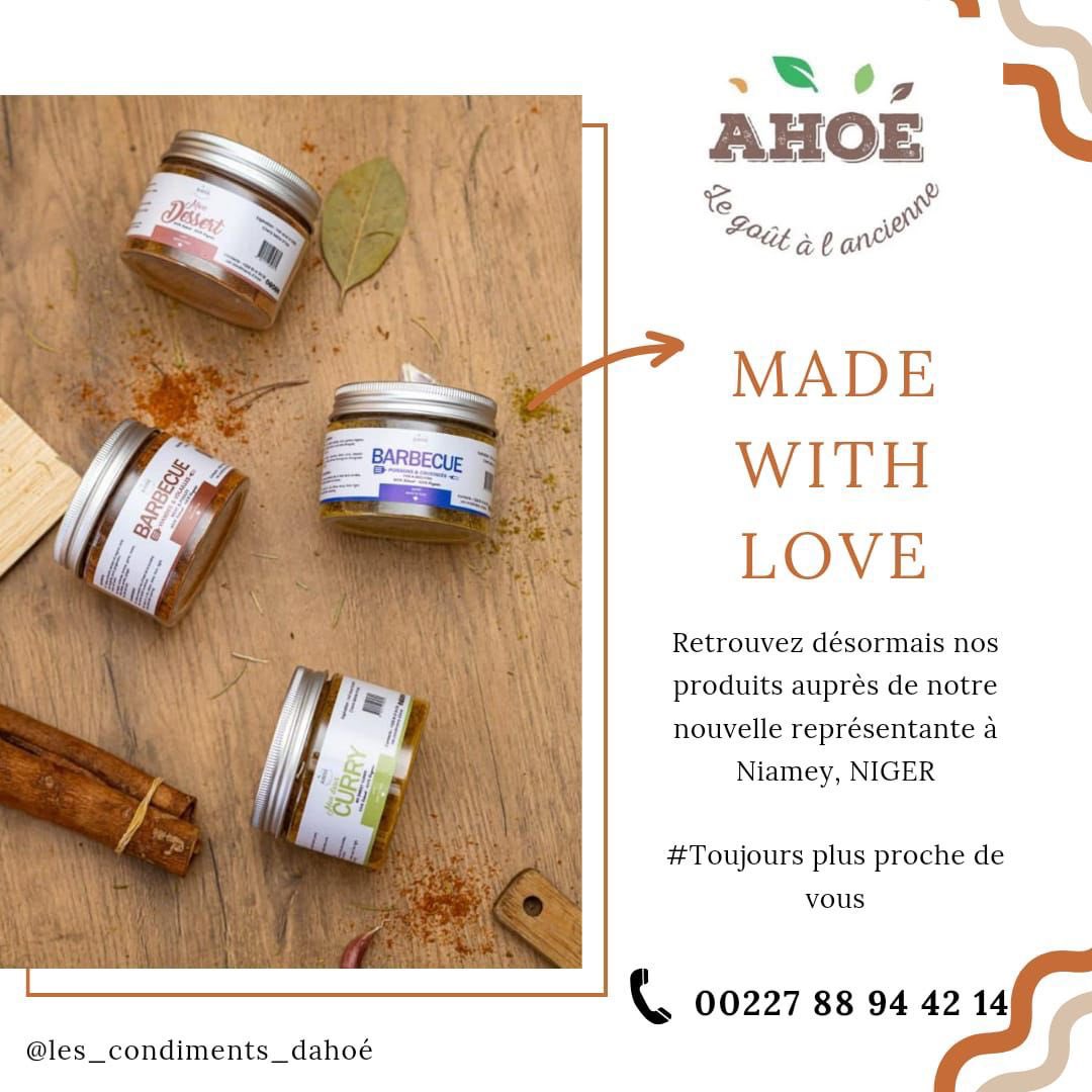 d_ahoe's tweet photo. Retrouvez-nous désormais à Niamey🇳🇪 
Vous pouvez désormais acheter nos épices si vous résidez à Niamey 😍

Commandez en quelques clics ��🏾

Infoline 📱: +227 88 94 42 14 

📍: Hedrzanawoe, rue HDN180 premier von à droite après la station Yatt &amp; co en venant de la foire TOGO 2000 https://t.co/dnWdXXROuR