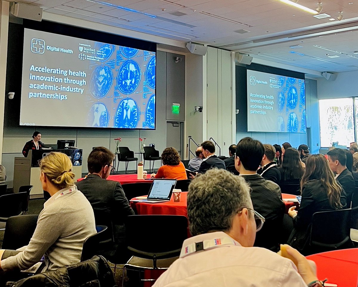 Day one of the well-attended Digital Health Conference @StanfordMed included an interesting talk on accelerating health innovation through academic-industry partnerships. Inspired by GOALD research? 🤔 📢The GOALD project finishes today 👋 Follow @PlymUniCHT to keep in touch