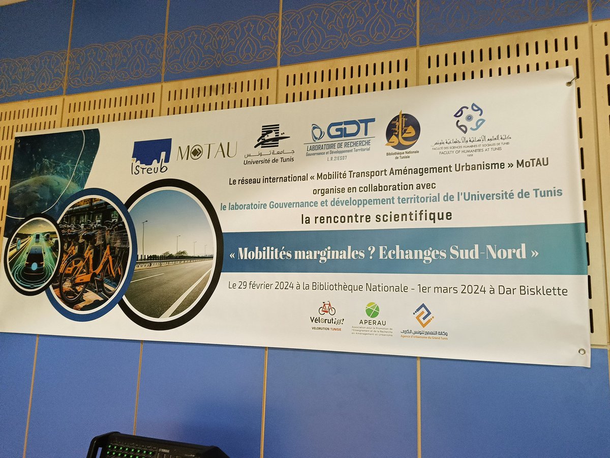 Rencontre scientifique à la bibliothèque nationale "mobilités marginales? Regards croisés Sud/Nord". Mise en perspective des réalités des marges urbaines et effets sur les pratiques de mobilité dans des contextes différenciés Nord et Sud
# laboratoireGDT
#aperau 
#isteub