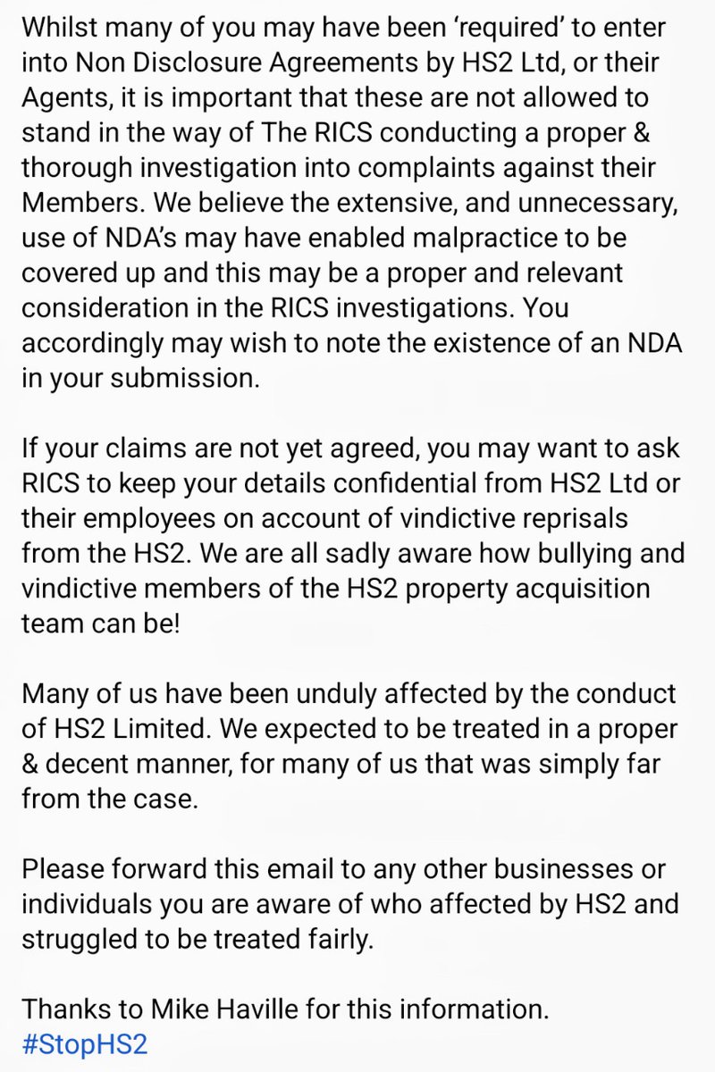 💥Royal Institution of Chartered Surveyors to Investigate Malpractice by Members on HS2 Land & Property Compensation Cases💥
#StopHS2 #HS2