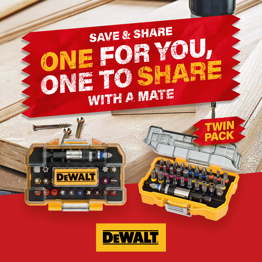 MyToolShed's tweet photo. Double Down on DIY Savings: 🔨

🚨 DeWalt 32-Piece Screwdriver Bit Set Twin Pack (50% Off!)

Save now: https://t.co/JjRF25GXM0 👈 https://t.co/x1RGozC7uP