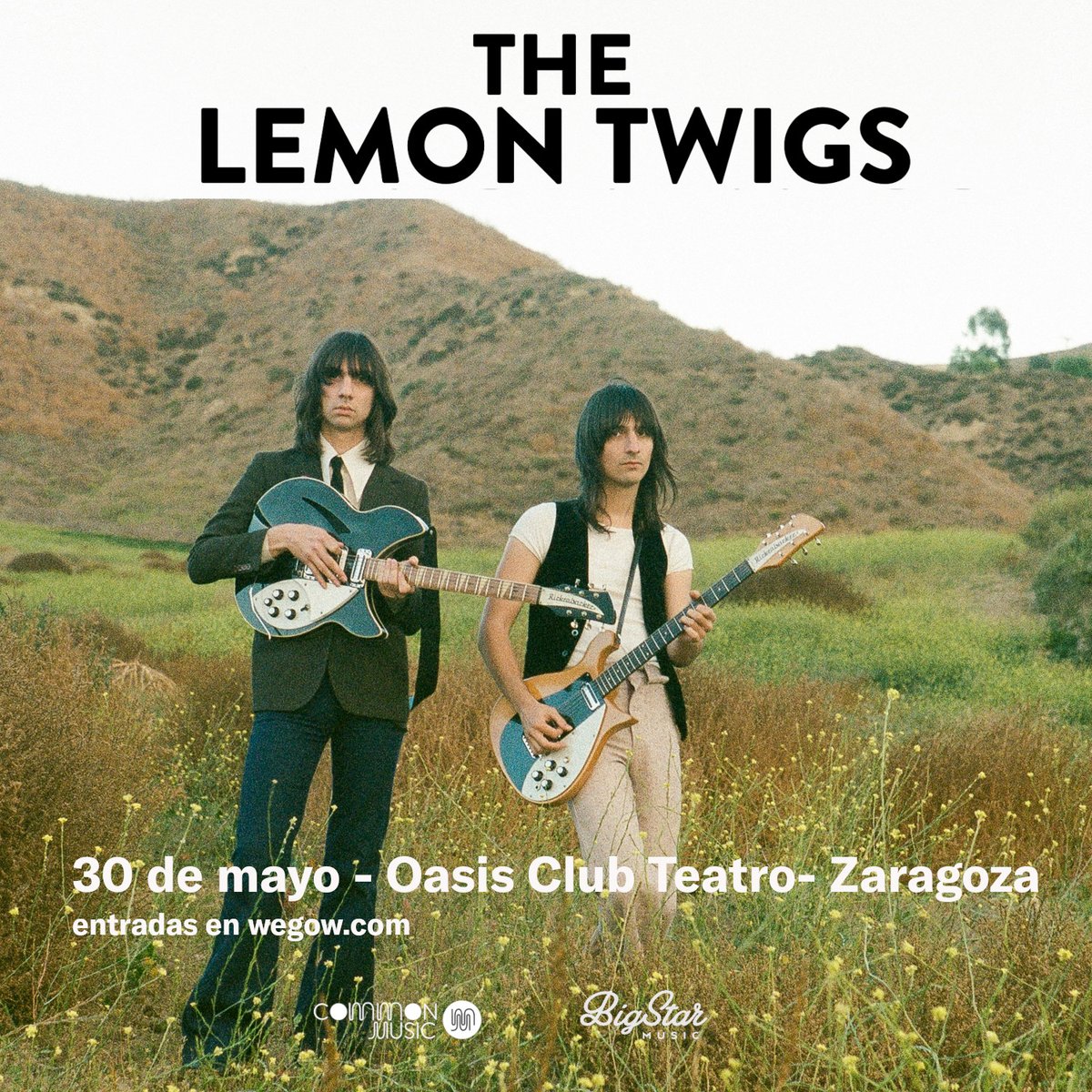 Siempre es un gran día cuando toca anunciar que uno de nuestros grupos favoritos viene a la ciudad.
The Lemon Twigs pasarán por Zaragoza para dar, seguro, uno de los conciertos del año.
Desde mañana a las 10:00 entradas a la venta en Wegow.