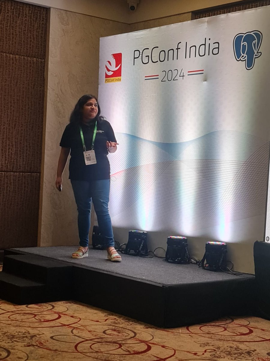 PGConfIndia's tweet photo. A talk by Shalaka Dengale and Ramya Bhat from @awscloud  on leveraging containerization for scalable #postgresql database deployments at #PGConfindia 2024 !! https://t.co/ep0BbFAQyA