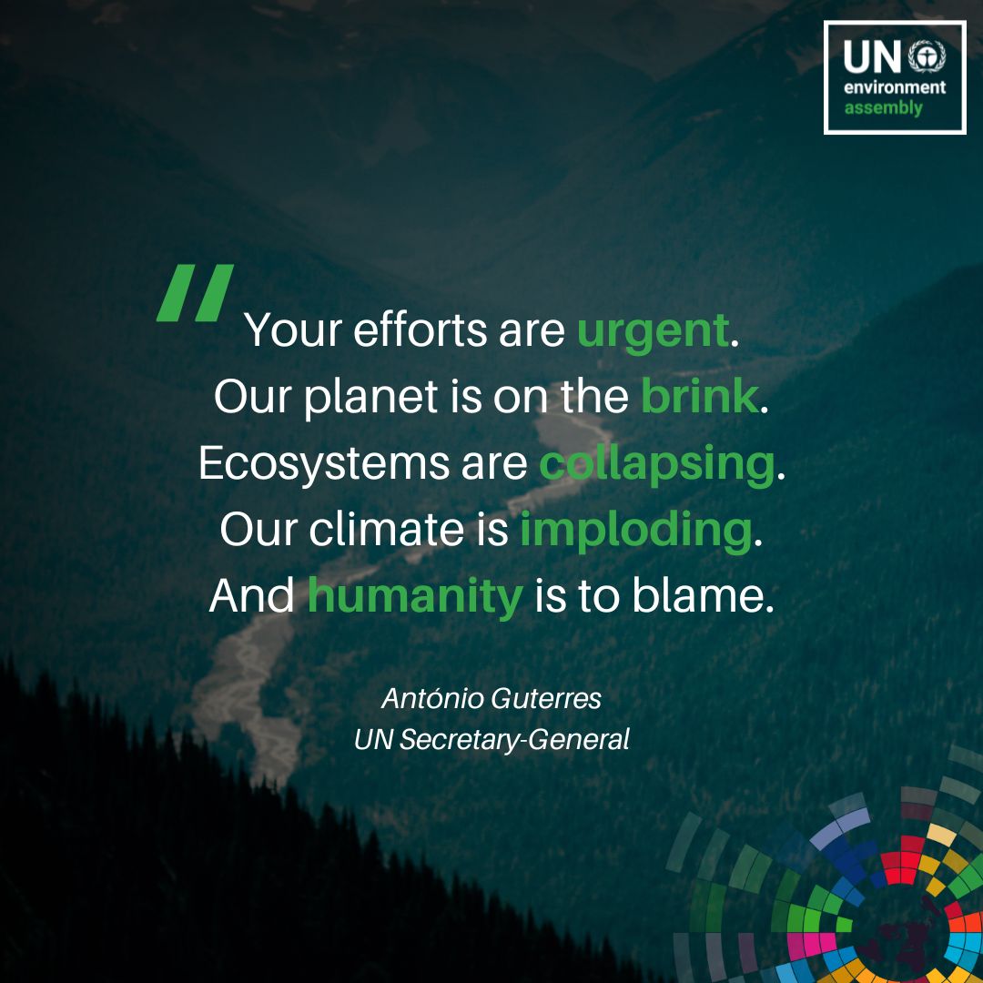 “You have shown before that you can unite and deliver - most recently with your historic decision to negotiate a #PlasticsTreaty. I urge you to do so again and go further” -- <a href="/UN/">United Nations</a> Secretary-General <a href="/antonioguterres/">António Guterres</a> to world leaders at #UNEA6: webtv.un.org/en/asset/k1p/k…