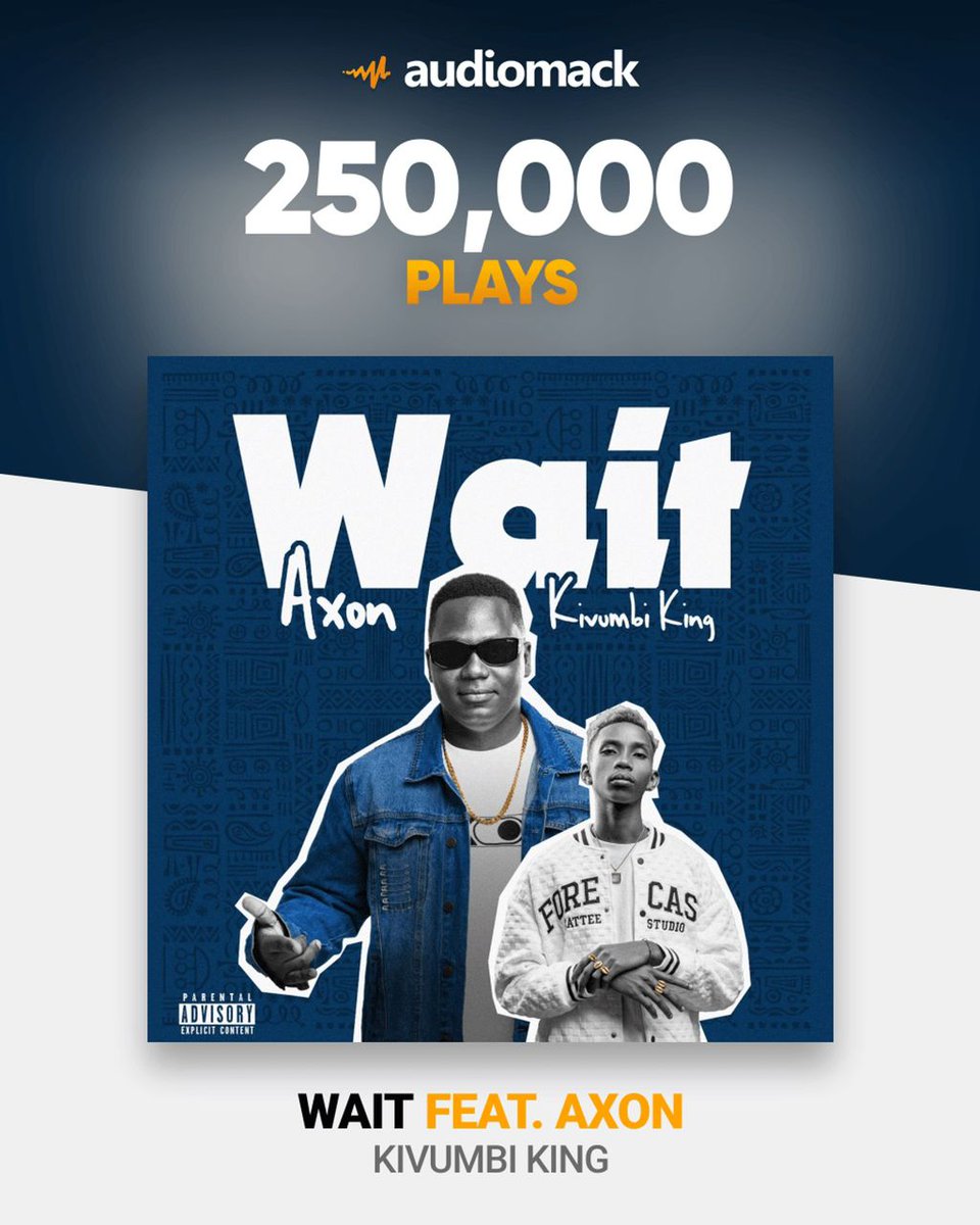 Thank you for listening and watching WAIT ft @HeyoAxon , this means so much to us. 2M+ on @YouTube 210k+ on @Spotify 250k+ on @audiomack
