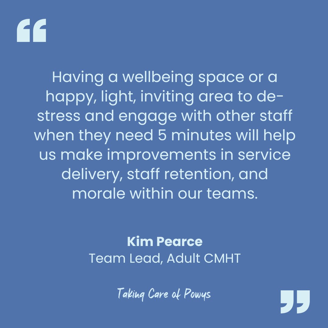 Every month, we share how your donations make a difference across Powys. Today, we're focusing on new furnishings for rest area in Newtown.

#TakingcareofPowys 💚