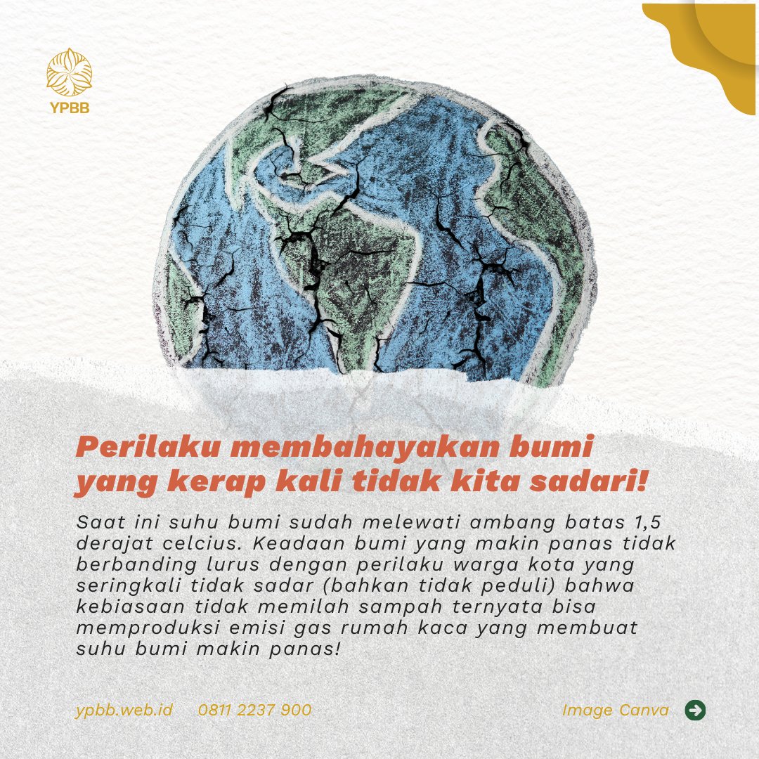 ypbb_id's tweet photo. Yuk, kita kembali stabilkan suhu bumi dengan pelatihan Zero Waste Lifestyle . ♻🌱
Silakan cek informasinya melalui kontak dan link berikut ini:
Whatsapp +62821 2625 8133 (Mega)
Link: https://t.co/pFDhvFl7qM
#ZeroWaste #ZeroWasteLifestyle #SalamOrganis #YPBB https://t.co/po1cbxMngy