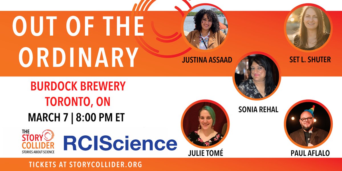 The Story Collider (@storycollider) on Twitter photo NEXT WEEK we're joining <a href="/ReplayStories/">Replay Storytelling</a> #StoryFest! Hosted by <a href="/SciCommSara/">Sara Mazrouei, PhD | سارا مزروعی</a> & <a href="/mishagajewski/">Misha Gajewski</a> @burdockbrewery. Sponsored by <a href="/RCIScience/">Royal Canadian Institute for Science</a> ft. stories where science is out of the ordinary from @Set_LS, Justina Assaad, Julie Tome, Sonia Rehal, & <a href="/paulaflalo/">Paul Aflalo</a>. 🎟️ow.ly/Uk7C50QzQJ2 NEXT WEEK we're joining <a href="/ReplayStories/">Replay Storytelling</a> #StoryFest! Hosted by <a href="/SciCommSara/">Sara Mazrouei, PhD | سارا مزروعی</a> & <a href="/mishagajewski/">Misha Gajewski</a> @burdockbrewery. Sponsored by <a href="/RCIScience/">Royal Canadian Institute for Science</a> ft. stories where science is out of the ordinary from @Set_LS, Justina Assaad, Julie Tome, Sonia Rehal, & <a href="/paulaflalo/">Paul Aflalo</a>. 🎟️ow.ly/Uk7C50QzQJ2