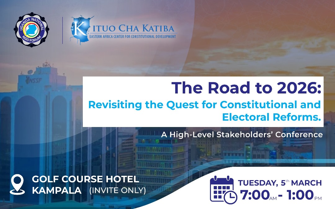 On March 5th 2024🗓️@ngoforum & @KituochaKatiba will co-host a national conference on constitutional reforms. This is part of longstanding CSO efforts to improve governance processes in🇺🇬. The debate will feature top experts & practitioners! Don't Miss🎉#ElectoralReformsUG