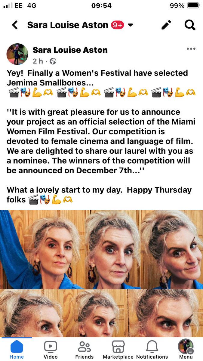 The first #womenfestival to like #jemimasmallbones 🎬🎭

Im seriously chuffed 💗

#comedycreator #comedy #onewomanfilm #actress #writer #comedienne #comedyactress #solocomedy #itswhatido #believe #miamiwomenfilmfestival 🎬🎭💗

#dreammakerconsultancy