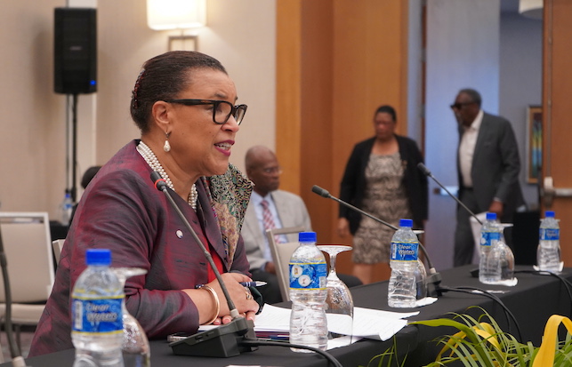 PScotlandKC's tweet photo. I thank @presidentaligy for his kind invitation to address those gathered for the #CARICOM Heads of Government meeting.

He was also gracious enough to commend me for the work done during my tenure. I leave glorious #Guyana with a renewed commitment to serve the region.

#46HGC https://t.co/HPNeEKQ69E