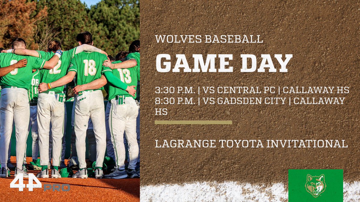 Game Day for the Varsity Wolves!!! We will play 2 games today at Callaway High Schools in the LaGrange Toyota Invatational #Family #GoWolves #CCC