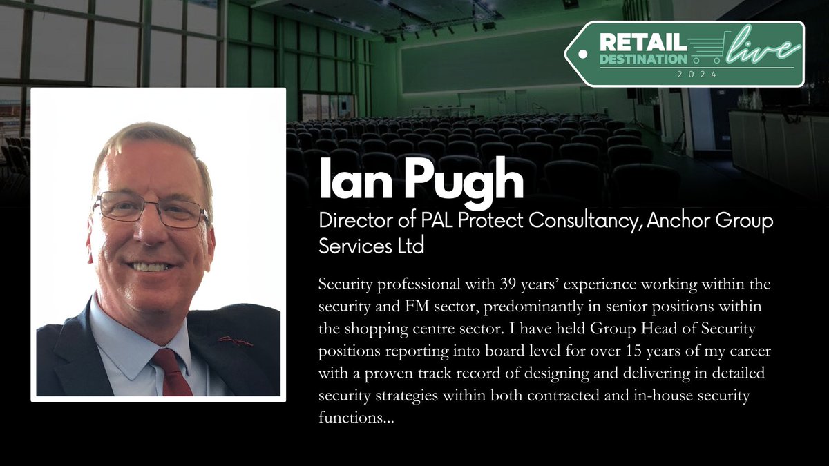 Another exciting announcement about #RDLIVE2024, Ian Pugh from Anchor Group Services will be speaking on Safety & Security next week! To learn more about Ian, the conference and to secure your ticket, click on the link below 🔗revocommunity.org/event/retail-d…