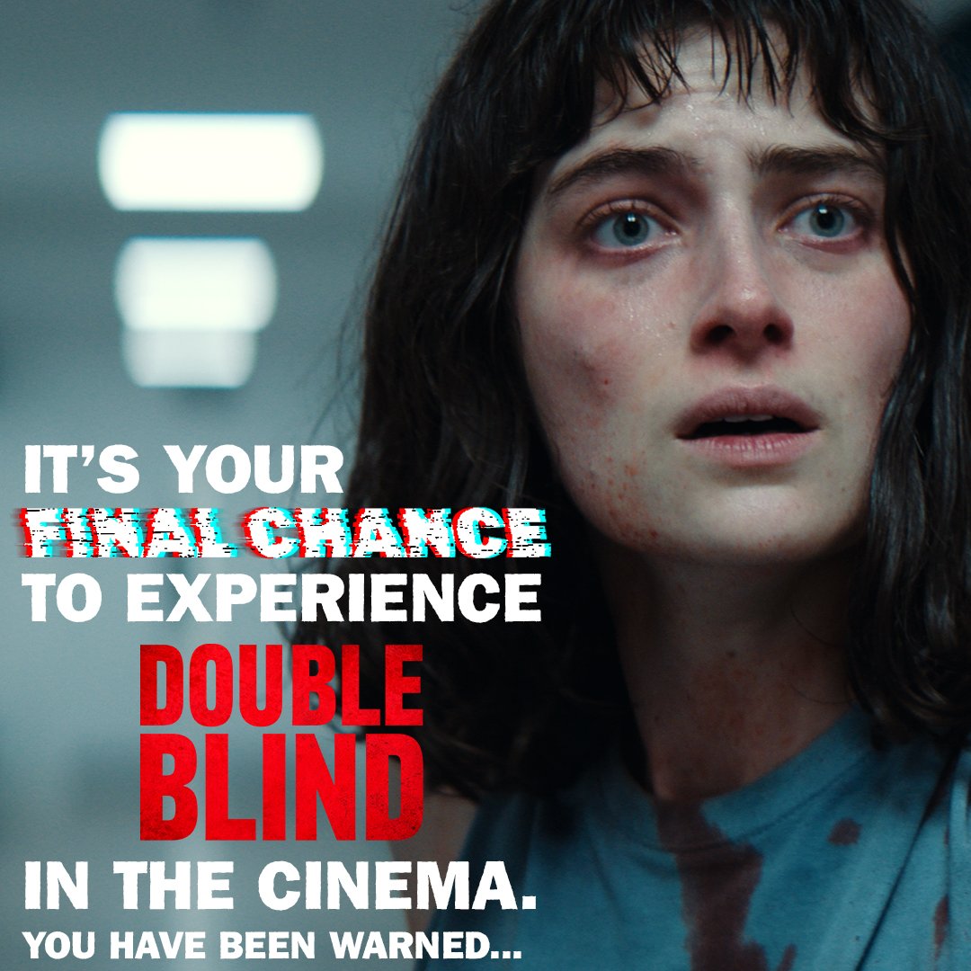 FINAL DAY! 🎟🍿 Don't miss DOUBLE BLIND on the big screen! In cinemas for just 1 more day... So grab the popcorn, turn down the lights and play it loud! #DoubleBlind #irishfilm #lastchance #horror