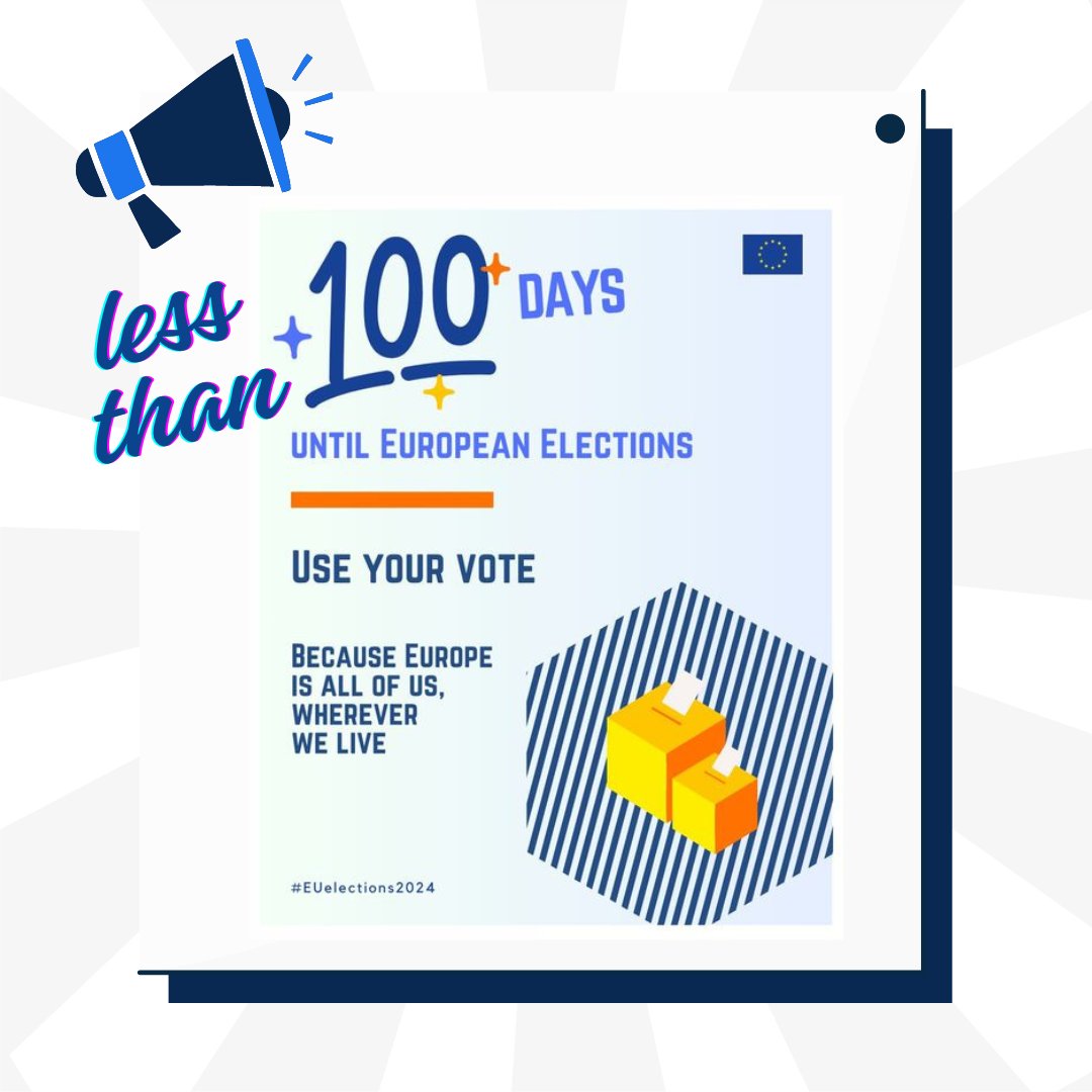The countdown has started: there are less than 100 days to go until the first polling stations open for the #EUElections2024 If you haven't registered yet, today is the day! You can find all the information on how to register on the link below: unitedkingdom.diplomatie.belgium.be/.../elections...