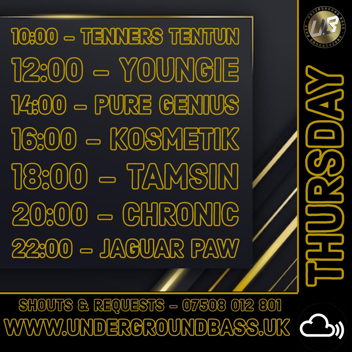 TERRA (@terra_dj_) on Twitter photo Turn your speakers on and tune in to the best Underground Station 🔥🔥🔥😎
Today on undergroundbass 💥 🔥 undergroundbass.uk
#undergroundbass <a href="/FmUnderground/">Undergroundbass.uk</a> Turn your speakers on and tune in to the best Underground Station 🔥🔥🔥😎
Today on undergroundbass 💥 🔥 undergroundbass.uk
#undergroundbass <a href="/FmUnderground/">Undergroundbass.uk</a>