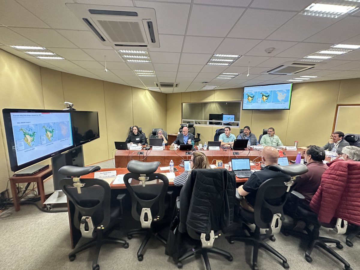 Last month, the North American Land Change Monitoring System (NALCMS) met in Aguascalientes 🇲🇽 to discuss &amp; enhance the North American Land Cover &amp; Land Cover Change #geospatial datasets available in the North American Environmental #Atlas

👉bit.ly/32PZpvf