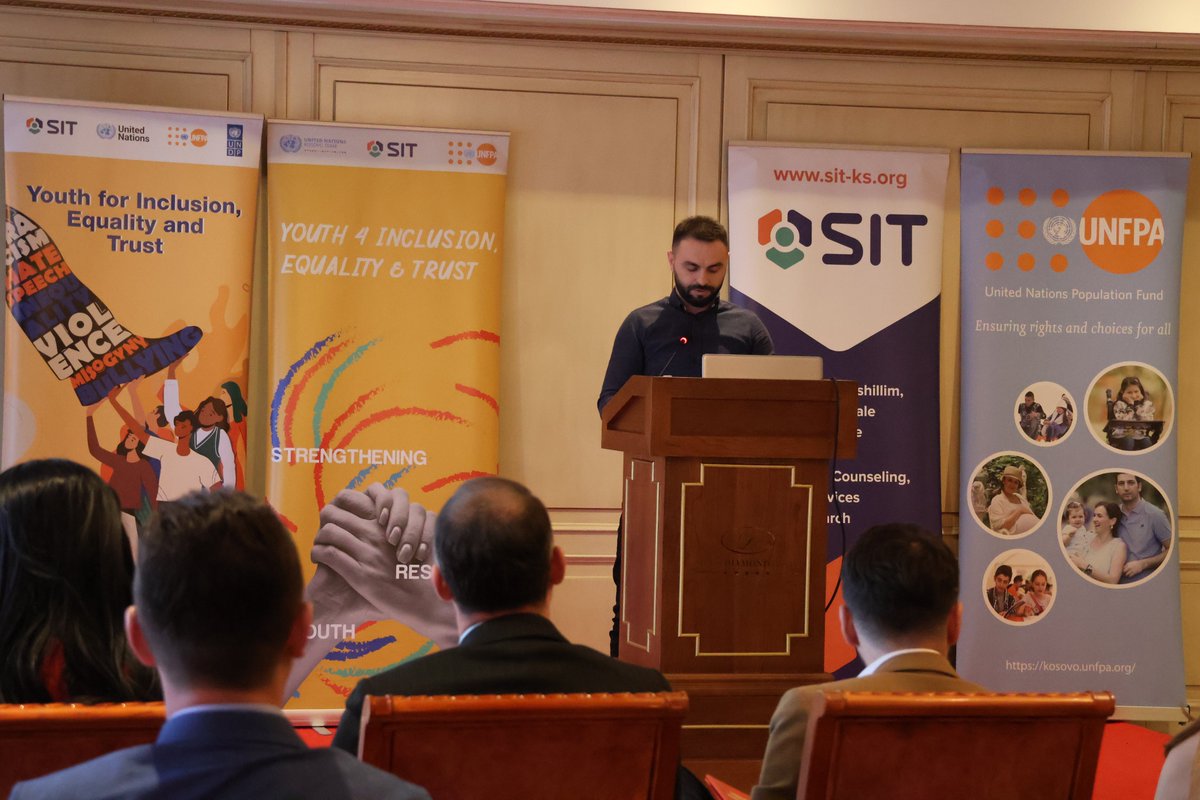 SIT_center's tweet photo. Successfully concluded "Youth for Inclusion, Equality, and Trust" conference with UNFPA. Featured brief speeches and presentations. Committed to empowering all young people in Kosovo, fostering inclusion and equality. 🤝🌍

@UnfpaKosovo https://t.co/idEDWqBNtB