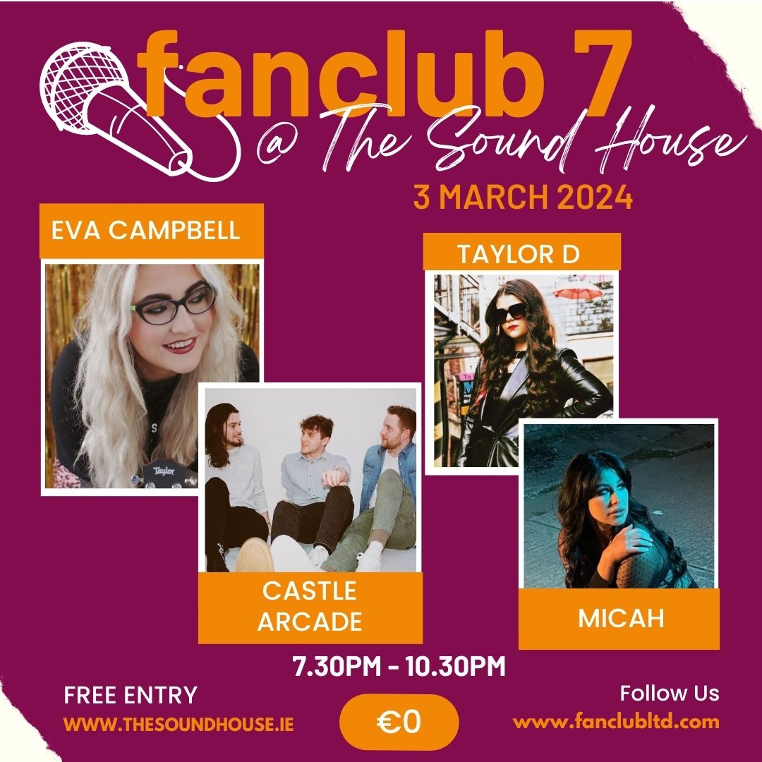F R E E  G I G ‼️

It's not often you get something for free these days, but here's a free gig in Dublin City that you don't want to miss !!

Don't miss out on this freebie !! 

#fanclubmusic #freegigs #free #dublinmusicscene #independentartist #supportindependentartists