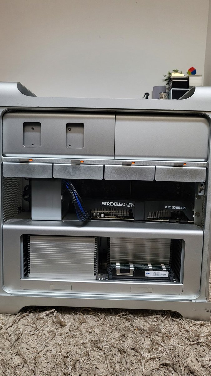 SynKavish's tweet photo. as an engineer working on an OS + new hardware this is true
me and my trusty 2009 Mac Pro against the world https://t.co/TjEvY9fI70