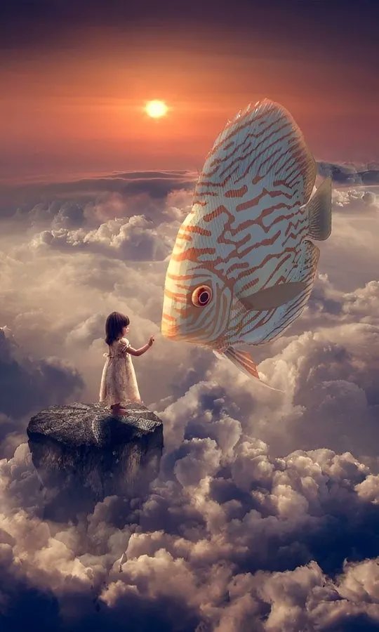 Fish may 
Have a stream
Or pond,
But do they question 
What's beyond?
Below the depths 
Of the ocean,
Do they feel 
With deep emotion?
Do they sleep;
Dream of being?
Beyond the bubbles, 
That they're seeing?
Are the bubbles 
Simply air? 
Where they swim 
With little care?
Does