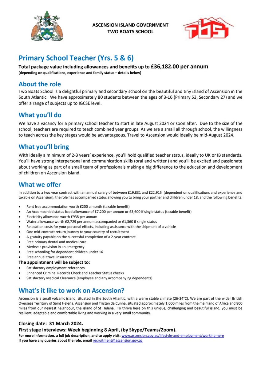 Ascension Island Government Recruitment tweet media