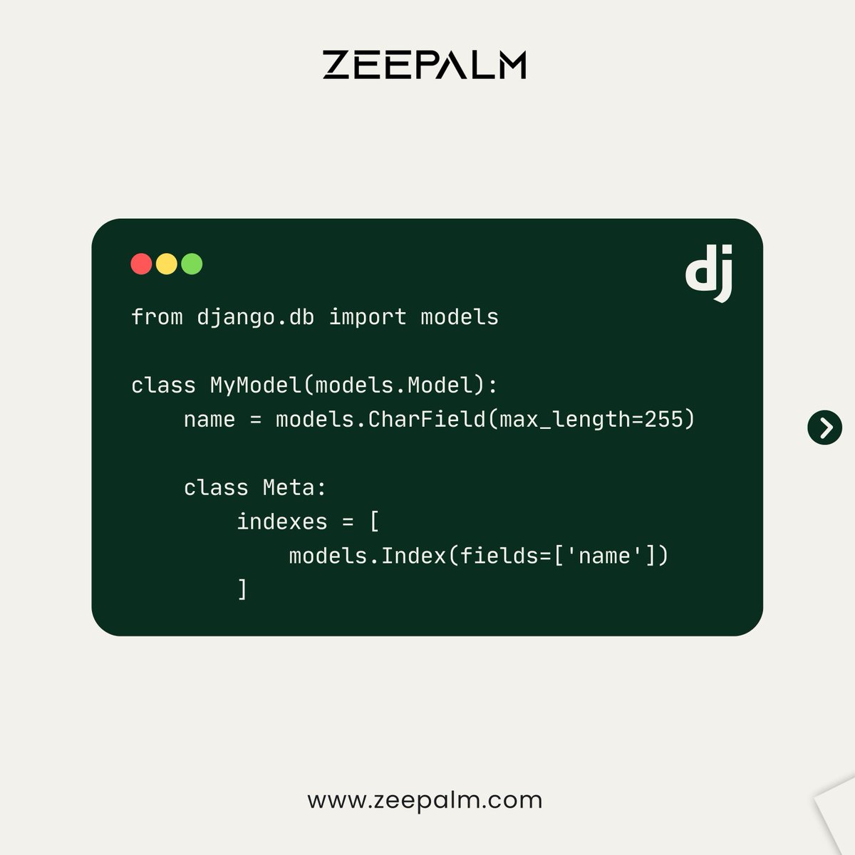 zeepalmofficial's tweet image. Django Tip: Boost your app&apos;s database performance by mastering ORM indexing! Learn how to optimize your queries and enhance the efficiency of your Django-powered projects. 
#DjangoTips #DatabaseOptimization