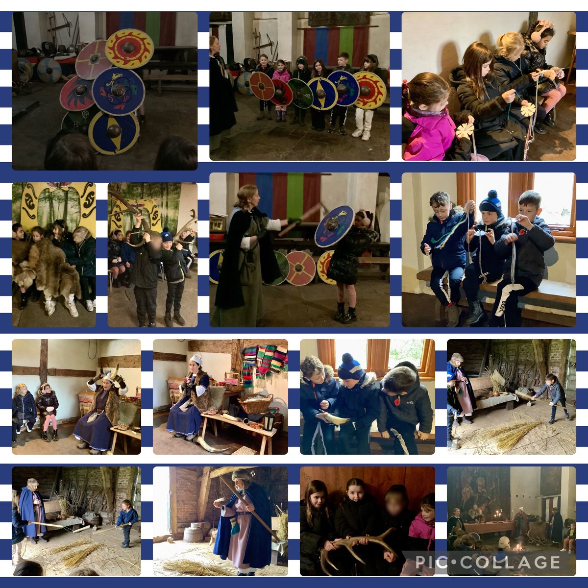 yr23kw's tweet photo. Y3s fabulous trip yesterday to Tatton park on their Viking experience. Exploring artefacts, going ‘Viking’ and trying their hand at some Viking jobs like weaving and trading. https://t.co/4dMFbJAtb0