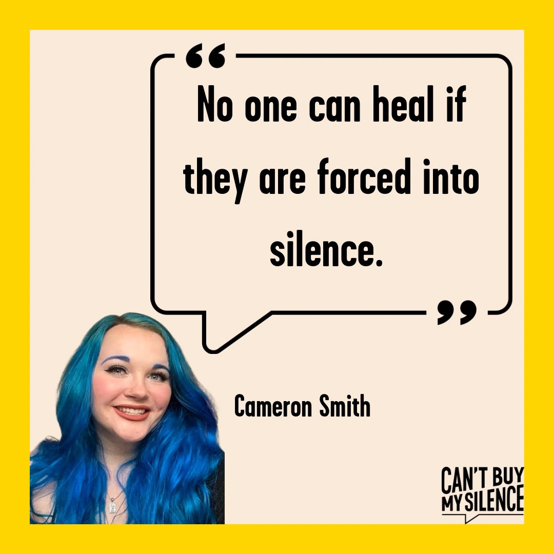 From Atlantic Canada, Cameron Smith of @AcadiaU shares her experience of fighting for survivors’ rights and highlights the harm used by NDAs to silence victims. Another shout out to @AcadiaU and @ukings for signing the pledge to not use NDAs! #cantbuymysilence #nspoli