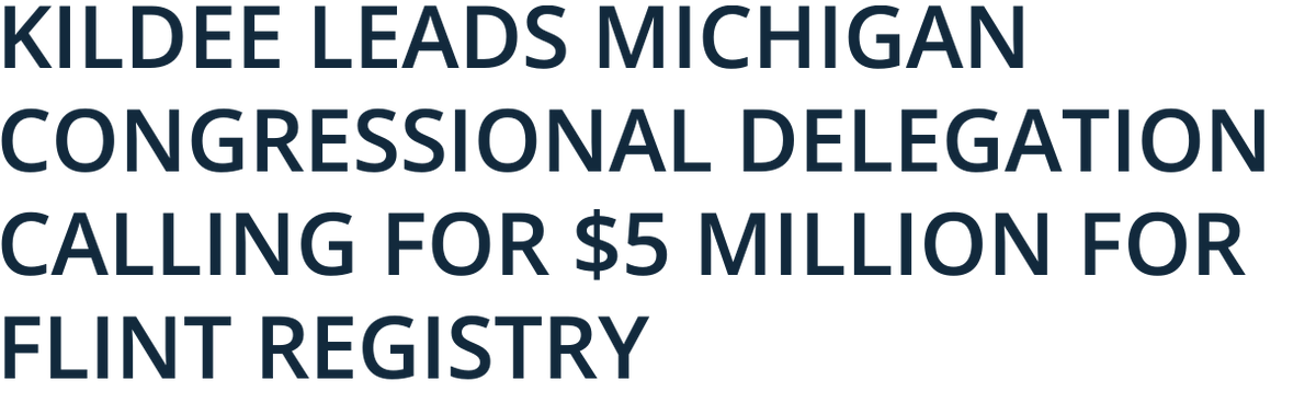 Thank you to @RepDanKildee and the MI congressional delegation for rallying behind a $5 million call in funding for the @FlintRegistry. Your united stance amplifies the essential support needed for #Flint's recovery and well-being. Press release: dankildee.house.gov/media/press-re…