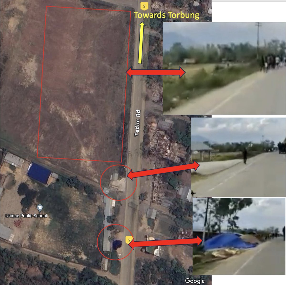 14/n

The first video shows #ChinKuki mobs driving from Leisang towards Torbung. Landmarks are verified from Google map from 18 sec onwards. x.com/thikokthikok/s…
