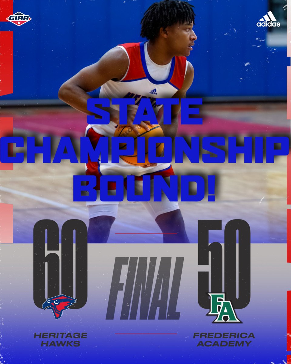 <a href="/THS_HawksMBB/">The Heritage School Basketball (Newnan)</a> are State Championship Bound! The Hawks will take on Lakeview Academy at 8:00PM tomorrow at Columbus State! #ProtectTheNest